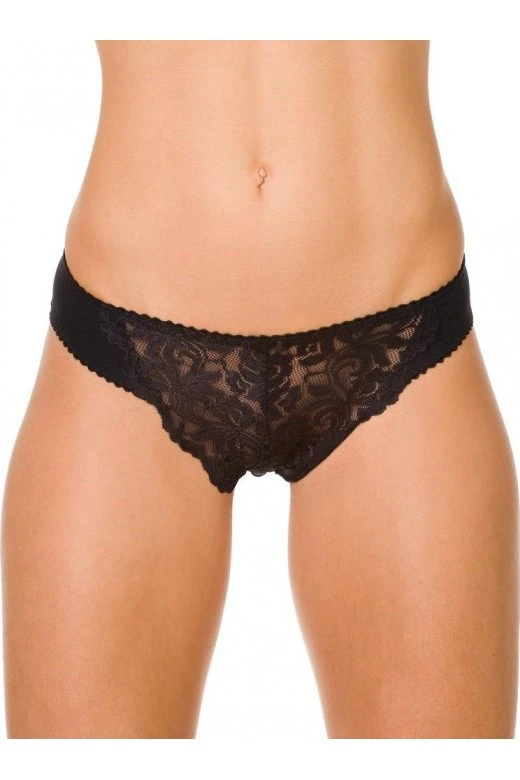 Camille Womens Three Pack Black Floral Lace Midi Briefs 3 Camille Womens Three Pack Black Floral Lace Midi Briefs