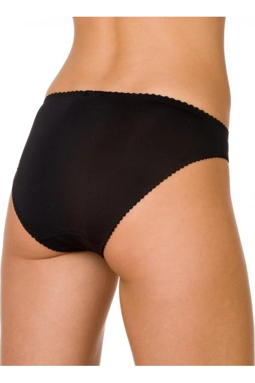 Camille Womens Three Pack Black Floral Lace Midi Briefs 4 Camille Womens Three Pack Black Floral Lace Midi Briefs - Image 2