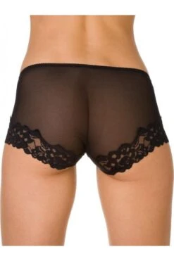 Camille Womens Three Pack Black Sheer Mesh Lace Boxer Shorts -Camille Sales Store camille womens three pack black sheer mesh lace boxer shorts p52 82 medium