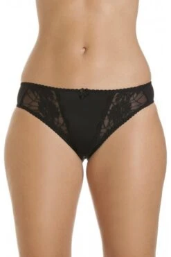 Camille Womens Three Pack Classic Style Black Lace Briefs