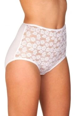 Camille Womens Three Pack White Floral Lace Maxi Briefs -Camille Sales Store camille womens three pack white floral lace maxi briefs p139 17291 medium