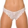 Camille Womens Three Pack White Floral Lace Thongs -Camille Sales Store camille womens three pack white floral lace thongs p49 73 medium