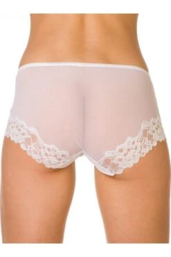 Camille Womens Three Pack White Sheer Mesh Lace Boxer Shorts -Camille Sales Store camille womens three pack white sheer mesh lace boxer shorts p58 94 medium