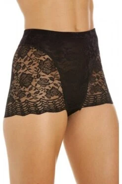 Camille Womens Two Pack Black Floral Lace Control Boxer Shorts -Camille Sales Store camille womens two pack black floral lace control boxer shorts p79 1882 medium
