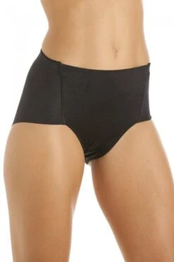 Camille Womens Two Pack Black High Waist Control Briefs