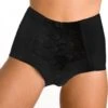 Camille Womens Two Pack Black Lace Control Shapewear Briefs