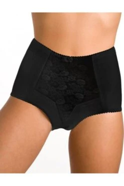 Camille Womens Two Pack Black Lace Control Shapewear Briefs