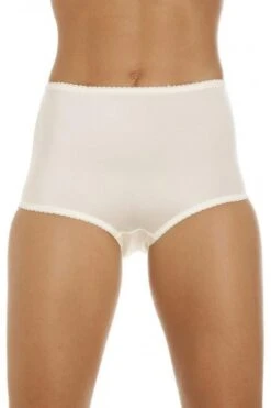 Camille Womens Two Pack Smooth High Waist Beige Control Briefs