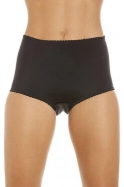 Camille Womens Two Pack Smooth High Waist Black Control Briefs