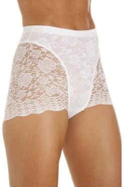 Camille Womens Two Pack White Floral Lace Control Boxer Shorts -Camille Sales Store camille womens two pack white floral lace control boxer shorts p80 1878 medium