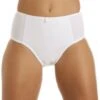 Camille Womens Two Pack White High Waist Briefs