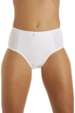 Camille Womens Two Pack White High Waist Briefs
