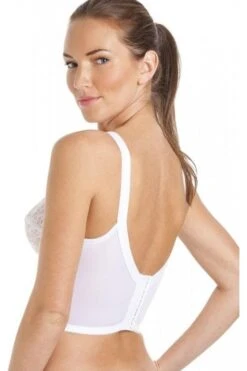 Camille Womens White Classic Non Wired Floral Lace Long Line Bra -Camille Sales Store camille womens white classic non wired floral lace long line bra p1894 6223 medium