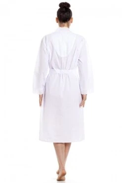 Camille Camille Womens White Lightweight Pink Dot Dressing Gown -Camille Sales Store camille womens white lightweight pink dot dressing gown p3790 47877 medium