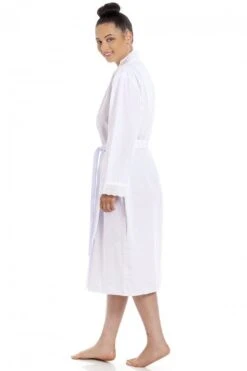 Camille Camille Womens White Lightweight Pink Dot Dressing Gown -Camille Sales Store camille womens white lightweight pink dot dressing gown p3790 47878 medium